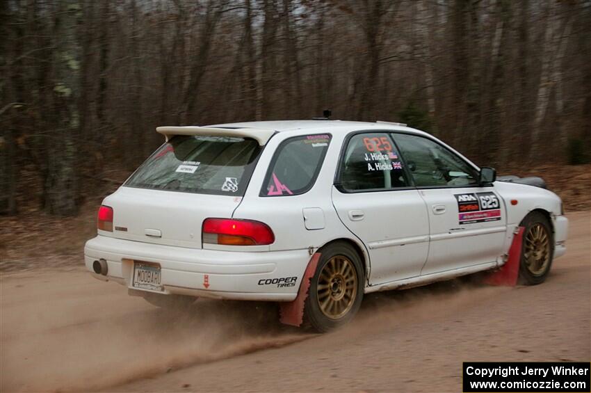 Aidan Hicks / John Hicks Subaru Impreza Wagon on SS3.