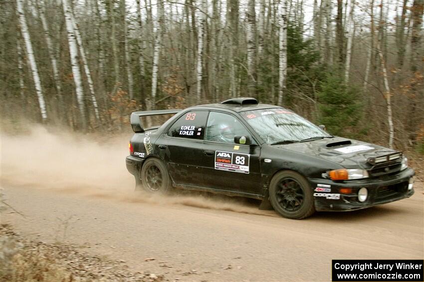 Jacob Kohler / Brittney Kohler Subaru Impreza on SS3.