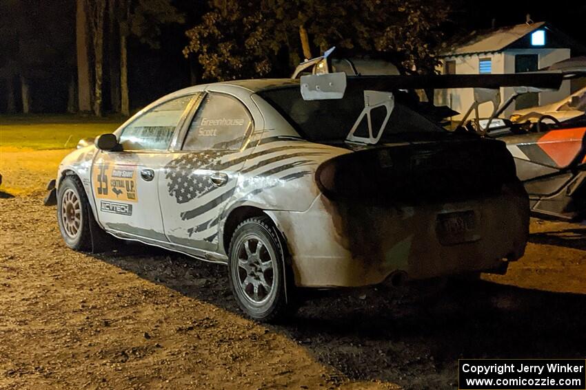 Chris Greenhouse / Ryan Scott Dodge SRT-4 after winning first overall at the rally.