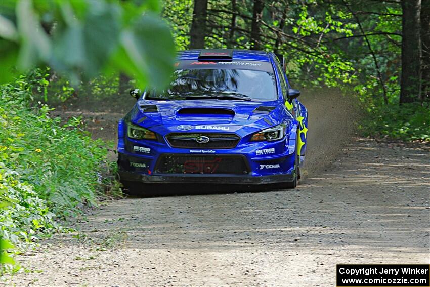 Travis Pastrana / Rhianon Gelsomino Subaru WRX STi on SS1, Steamboat I.