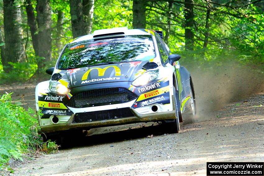 Ryan Booth / Nick Dobbs Ford Fiesta R5 on SS1, Steamboat I.