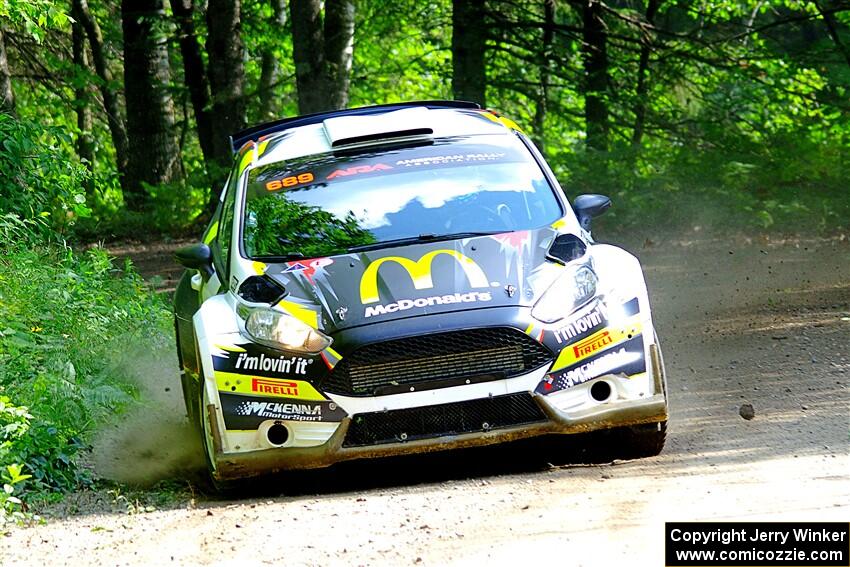 Ryan Booth / Nick Dobbs Ford Fiesta R5 on SS1, Steamboat I.