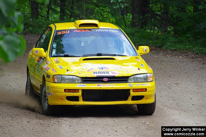 Kevin Allen / Liz Cordara Subaru Impreza on SS1, Steamboat I.