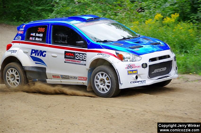 Brad Morris / Michael Hordijk Mitsubishi Mirage on SS1, Steamboat I.