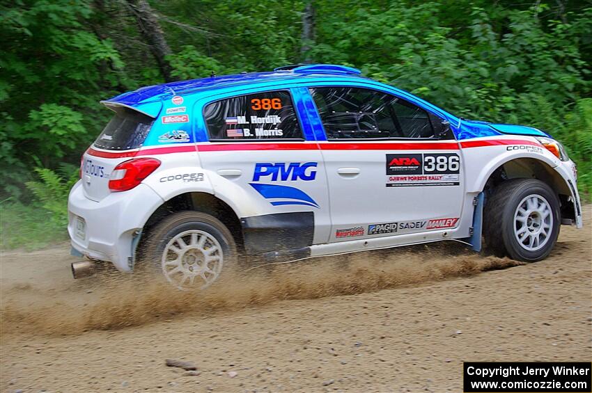 Brad Morris / Michael Hordijk Mitsubishi Mirage on SS1, Steamboat I.