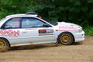 Chuck Surdyke / Cameron Carr Subaru Impreza on SS1, Steamboat I.