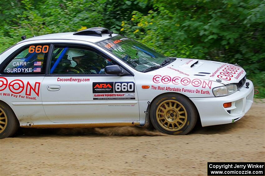 Chuck Surdyke / Cameron Carr Subaru Impreza on SS1, Steamboat I.