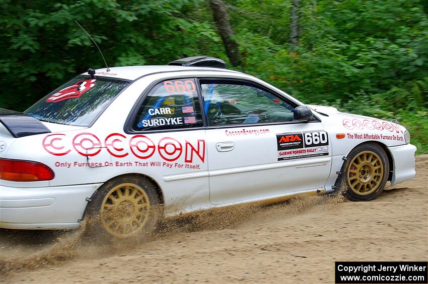 Chuck Surdyke / Cameron Carr Subaru Impreza on SS1, Steamboat I.