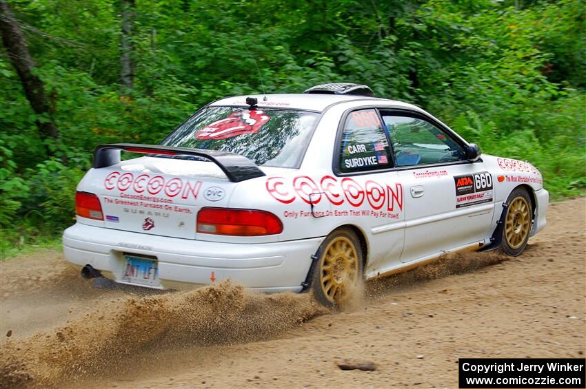 Chuck Surdyke / Cameron Carr Subaru Impreza on SS1, Steamboat I.