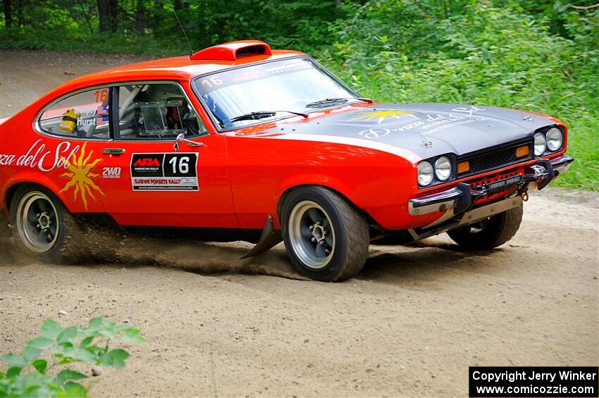 Mike Hurst / Jeremy Wimpey Ford Capri on SS1, Steamboat I.