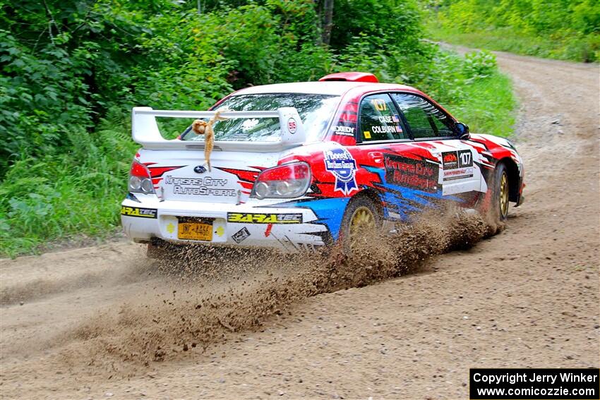 Dan Colburn / Cameron Case Subaru Impreza on SS1, Steamboat I.