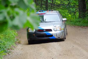 Andrew Dustman / Jake Ringger Subaru WRX on SS1, Steamboat I.