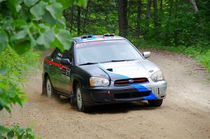 Andrew Dustman / Jake Ringger Subaru WRX on SS1, Steamboat I.