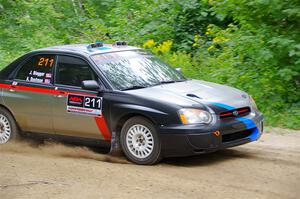 Andrew Dustman / Jake Ringger Subaru WRX on SS1, Steamboat I.