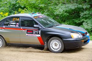 Andrew Dustman / Jake Ringger Subaru WRX on SS1, Steamboat I.