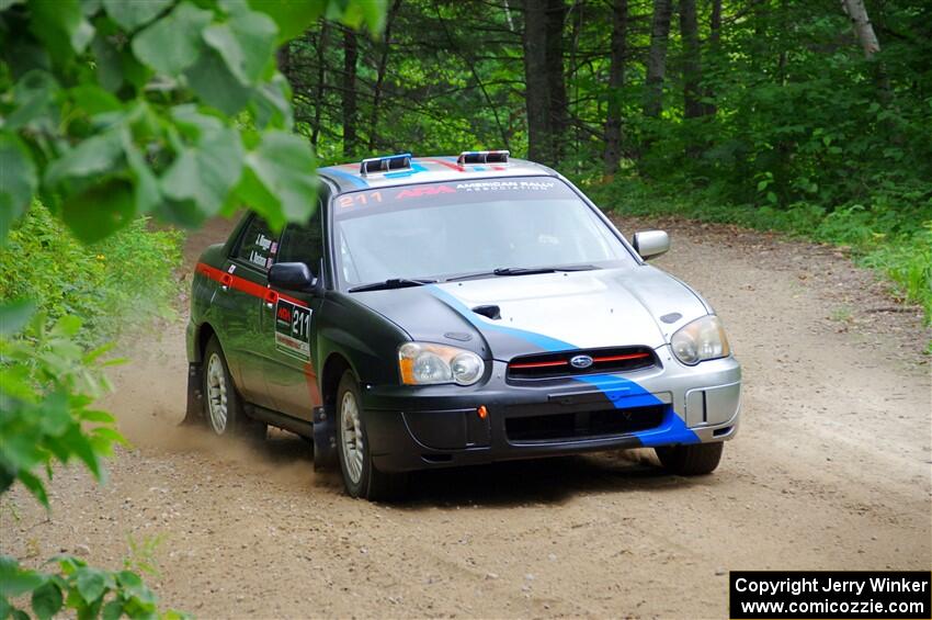 Andrew Dustman / Jake Ringger Subaru WRX on SS1, Steamboat I.