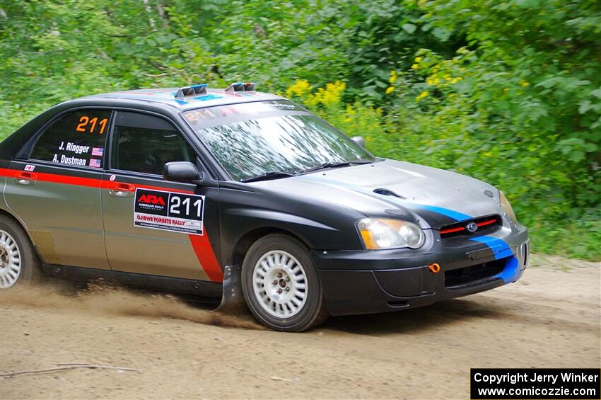 Andrew Dustman / Jake Ringger Subaru WRX on SS1, Steamboat I.