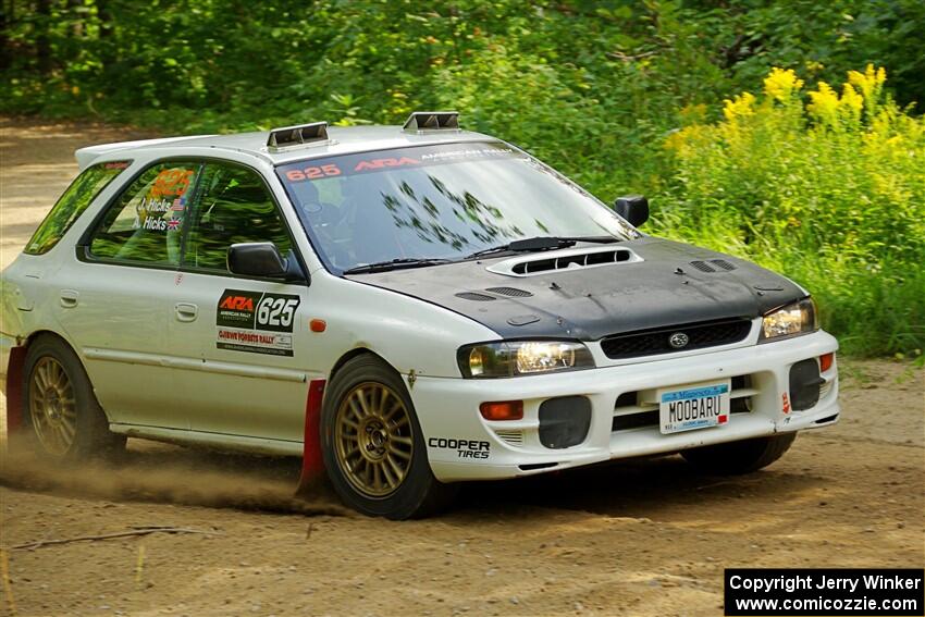 Aidan Hicks / John Hicks Subaru Impreza Wagon on SS1, Steamboat I.