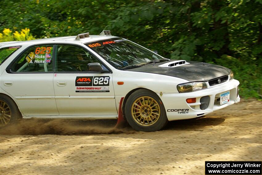 Aidan Hicks / John Hicks Subaru Impreza Wagon on SS1, Steamboat I.