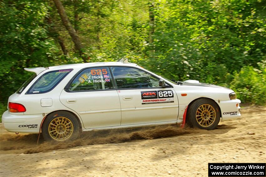 Aidan Hicks / John Hicks Subaru Impreza Wagon on SS1, Steamboat I.