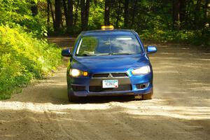 The '0' car, a Mitshibishi Lancer GTS, on SS4, Steamboat II.