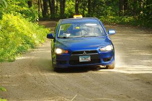 The '0' car, a Mitshibishi Lancer GTS, on SS4, Steamboat II.