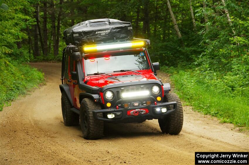 A Jeep Wrangler sweeps SS1, Steamboat I.