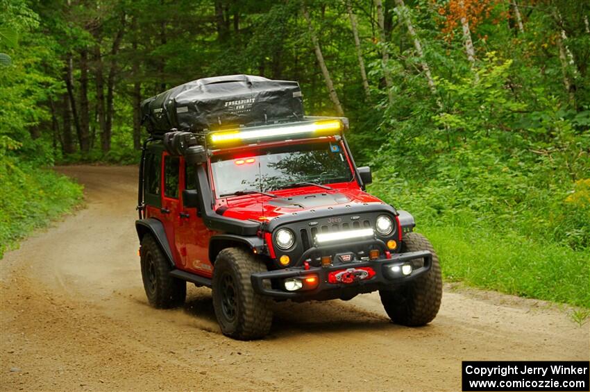 A Jeep Wrangler sweeps SS1, Steamboat I.