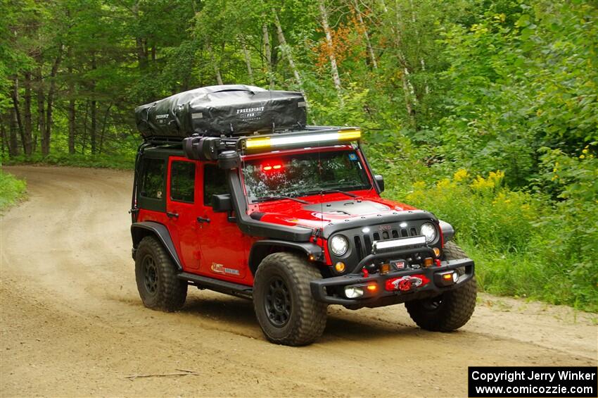 A Jeep Wrangler sweeps SS1, Steamboat I.