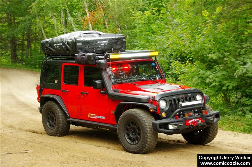 A Jeep Wrangler sweeps SS1, Steamboat I.