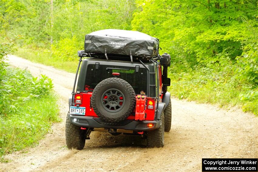 A Jeep Wrangler sweeps SS1, Steamboat I.