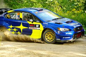 Travis Pastrana / Rhianon Gelsomino Subaru WRX STi on SS4, Steamboat II.