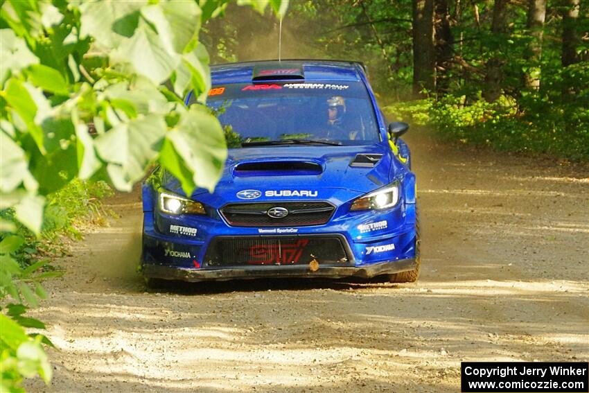 Travis Pastrana / Rhianon Gelsomino Subaru WRX STi on SS4, Steamboat II.