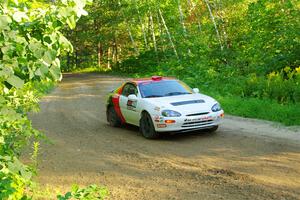 Josh Smith / Drake Hughes Mazda MX-3 limps through SS4, Steamboat II, before running out of fuel.