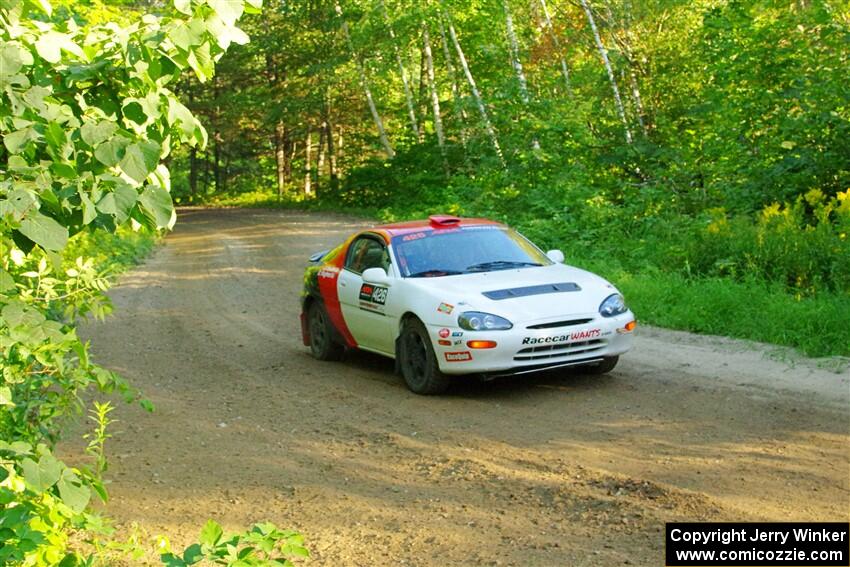 Josh Smith / Drake Hughes Mazda MX-3 limps through SS4, Steamboat II, before running out of fuel.