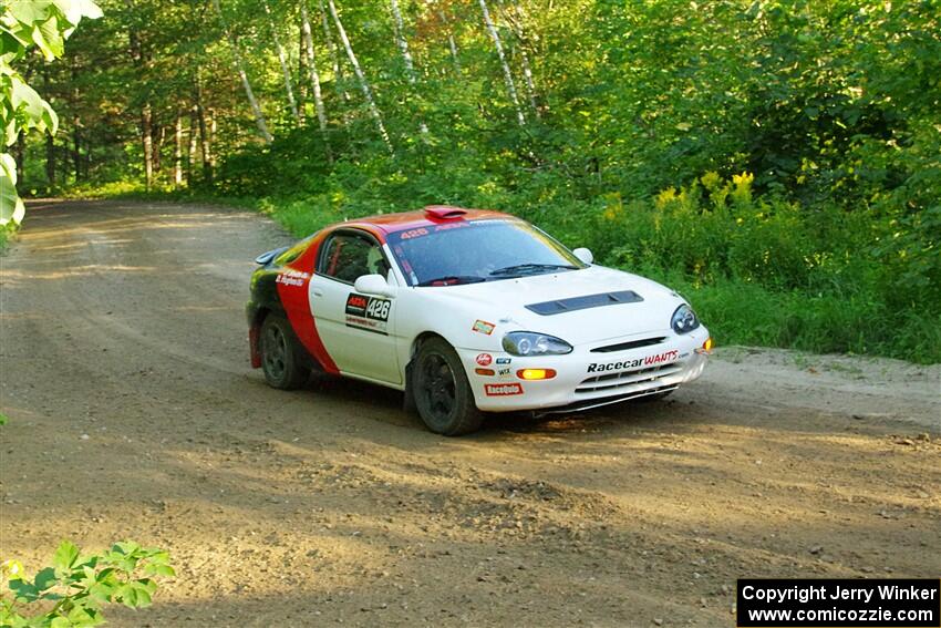 Josh Smith / Drake Hughes Mazda MX-3 limps through SS4, Steamboat II, before running out of fuel.