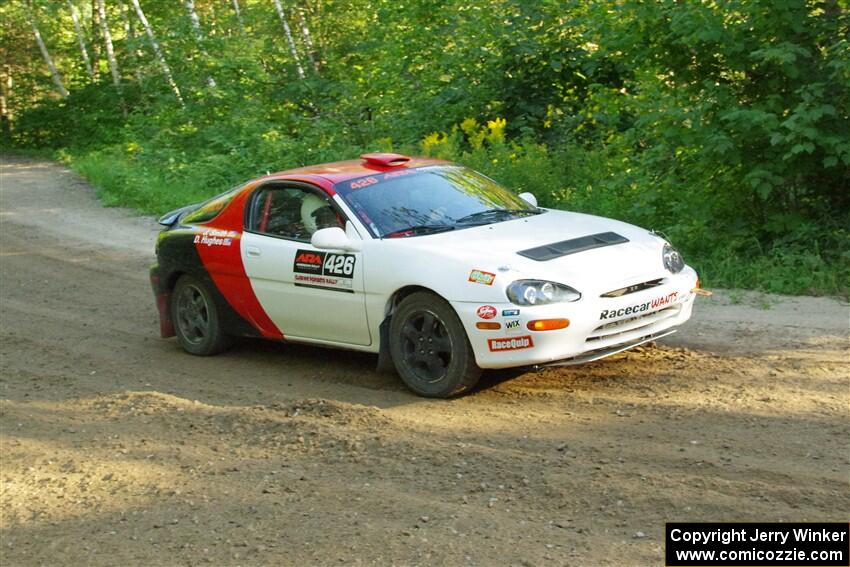 Josh Smith / Drake Hughes Mazda MX-3 limps through SS4, Steamboat II, before running out of fuel.