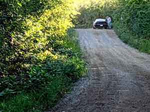 Josh Smith / Drake Hughes Mazda MX-3 is out of fuel at the top of the hill on SS4, Steamboat II.