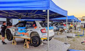 Barry McKenna / Leon Jordan Skoda Fabia after day one of the rally.