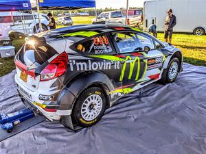 Ryan Booth / Nick Dobbs Ford Fiesta R5 prior to the start of day two.