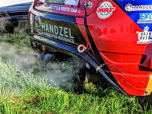 Piotr Fetela / Aris Mantopoulos Ford Fiesta Proto warms up prior to the start of day two.