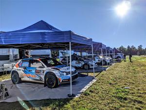 Barry McKenna / Leon Jordan Skoda Fabia, Gary Smith / Kenny Quirke Ford Fiesta R2 and John Coyne / Ryan Dunham Ford Fiesta R5