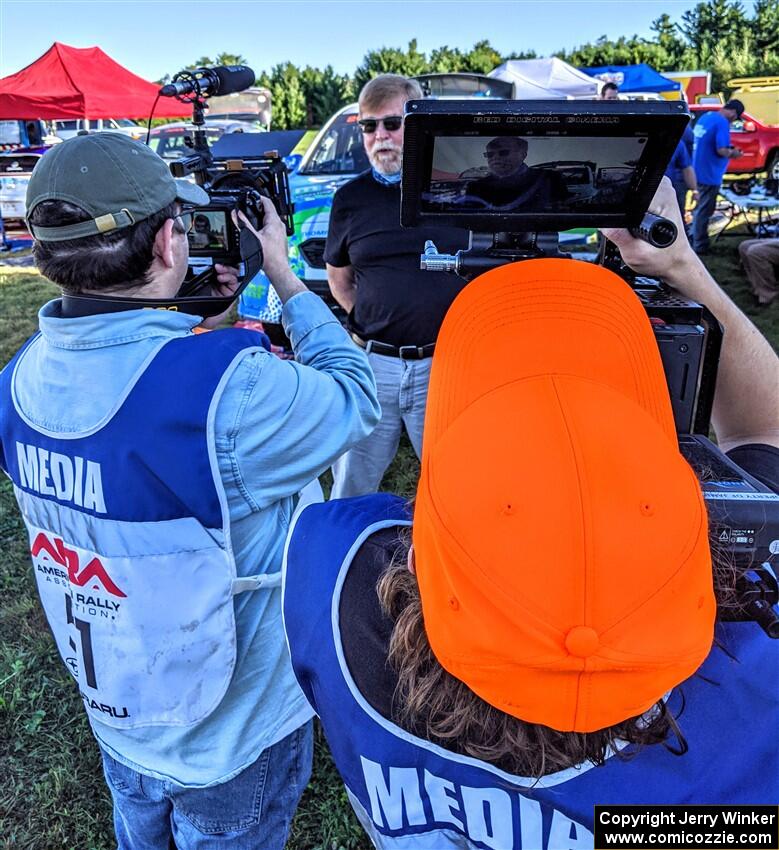 Boyd Smith is interviewed prior to the start of day two.