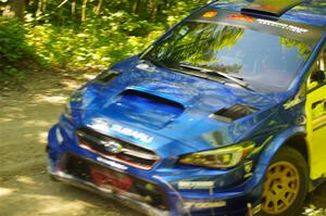 Travis Pastrana / Rhianon Gelsomino Subaru WRX STi on SS8, Height O' Land I.