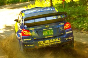 Travis Pastrana / Rhianon Gelsomino Subaru WRX STi on SS8, Height O' Land I.