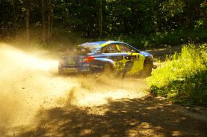 Travis Pastrana / Rhianon Gelsomino Subaru WRX STi on SS8, Height O' Land I.