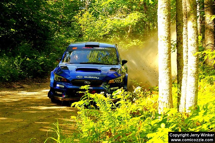 Travis Pastrana / Rhianon Gelsomino Subaru WRX STi on SS8, Height O' Land I.