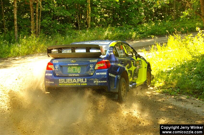 Travis Pastrana / Rhianon Gelsomino Subaru WRX STi on SS8, Height O' Land I.