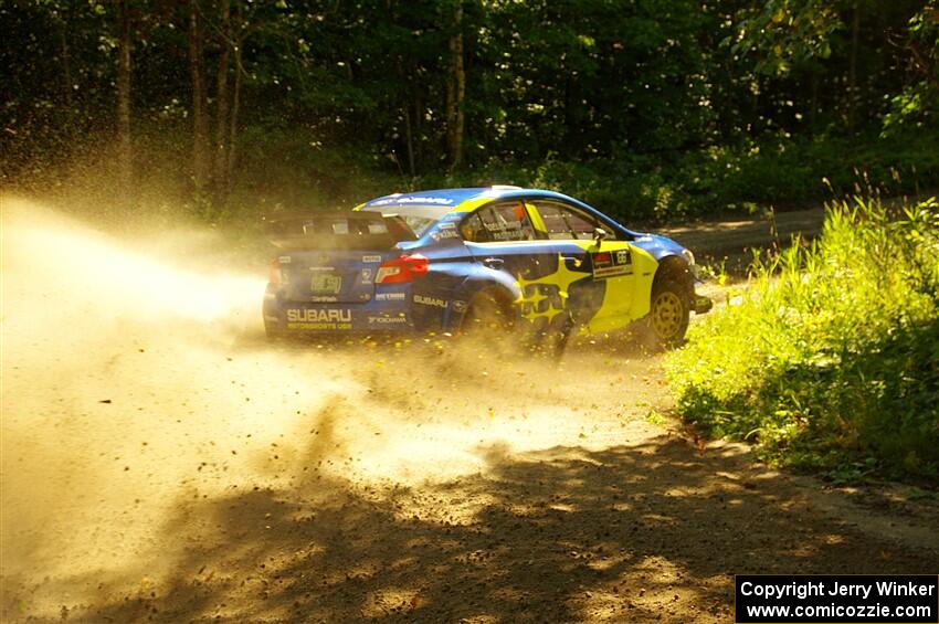 Travis Pastrana / Rhianon Gelsomino Subaru WRX STi on SS8, Height O' Land I.