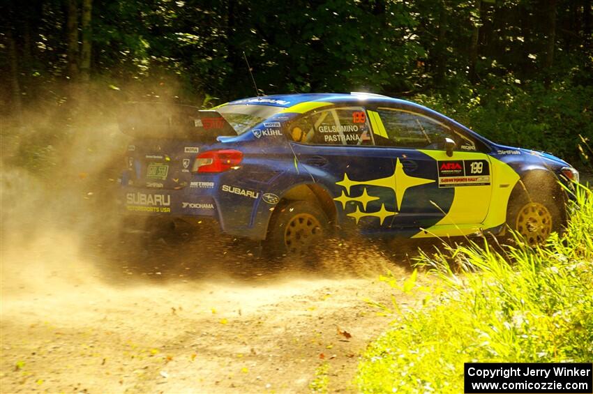 Travis Pastrana / Rhianon Gelsomino Subaru WRX STi on SS8, Height O' Land I.